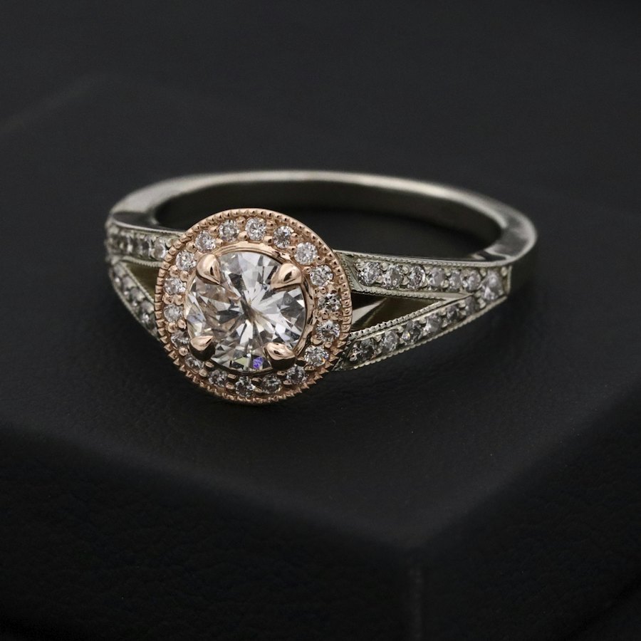 Anillo Solitario Halo